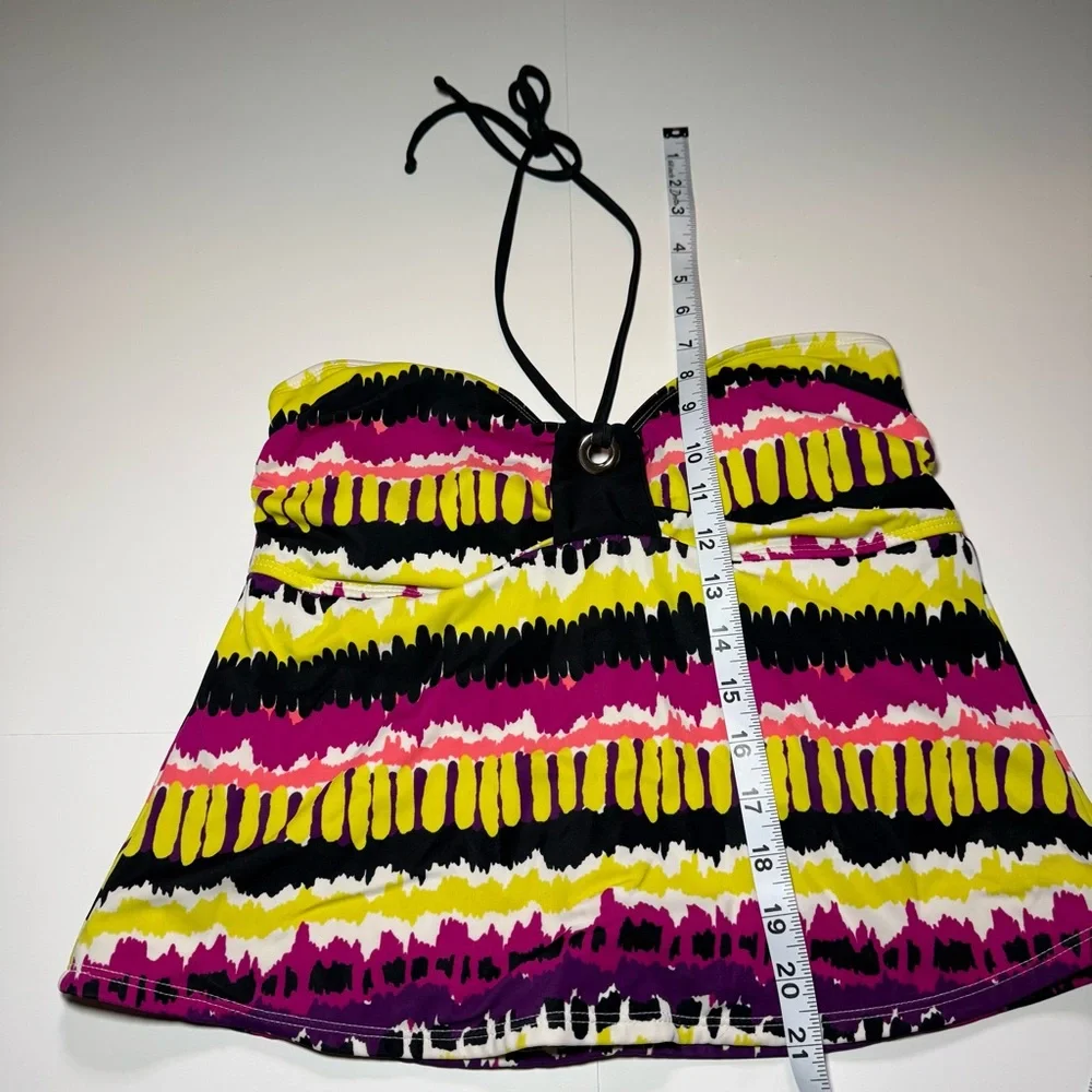 Faded Glory Women's Swim Top - Pink, Yellow, Black‎